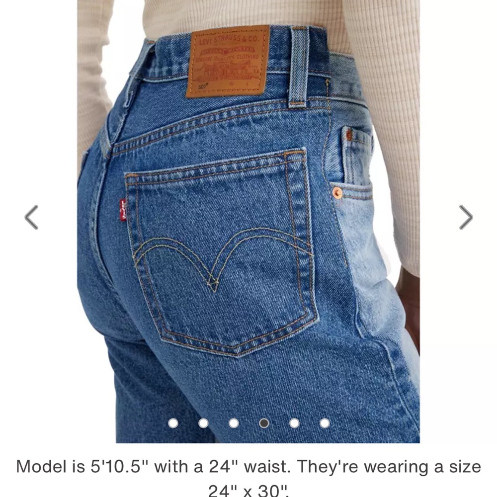 Levi’s 501 spliced two toned jeans - Picture 2 of 12